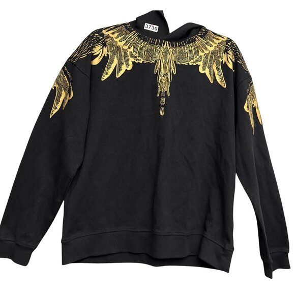 Heads or Tails Marcelo Burlon Icon Wings Rhinestone Glitter Hoodie XL Black - Picture 1 of 5